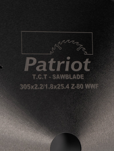 305x2,2/1,8x25,4 Z=80 0° 8° 13° WWF