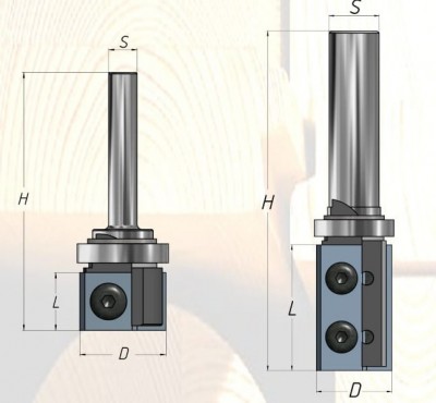 Фреза обгонная с верхним подшипником 19х60мм, S12 (без ножей)