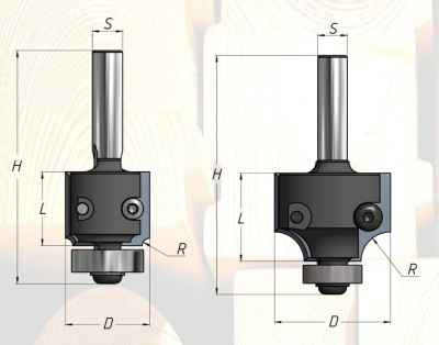 Фреза радиусная R=8 D=32 S=8 (без ножей)
