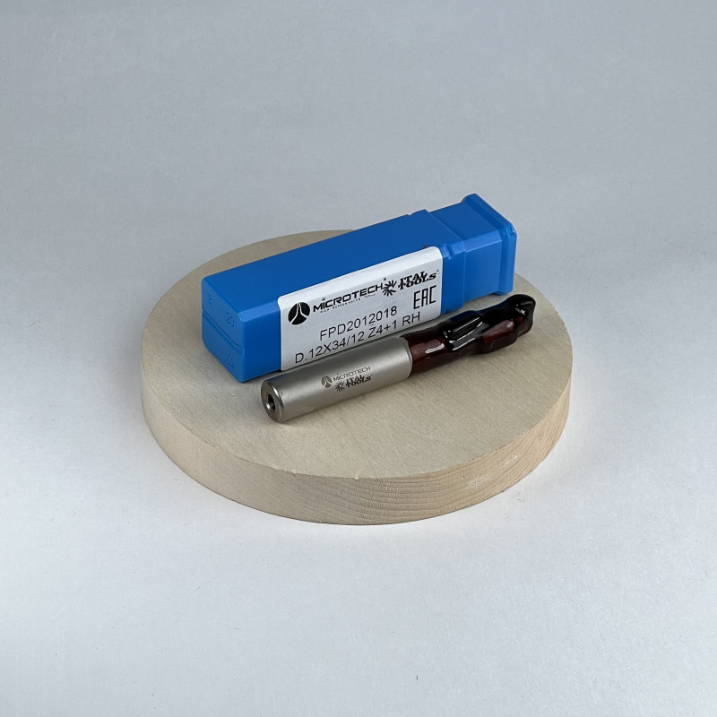 Фреза конц. алм. EC3E1234R 2.5x12x34 S12 Z4+1