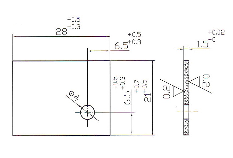Бланкета проф. 21х28х1.5-ф4.0 mm (SMG02) FM03H