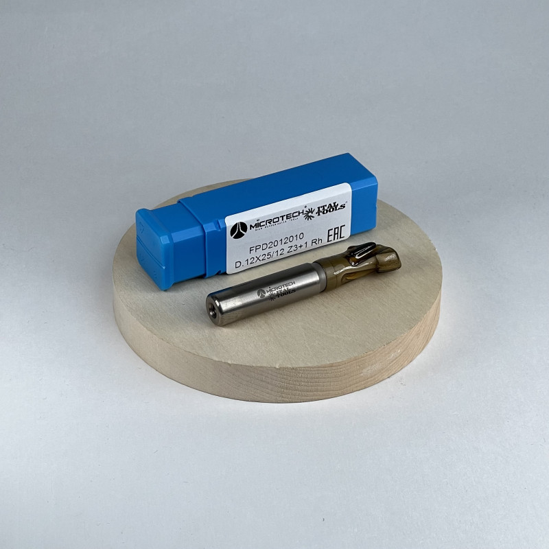 Фреза конц. алм. EC3E1225R 2.5x12x25 S12 Z3+1 RH